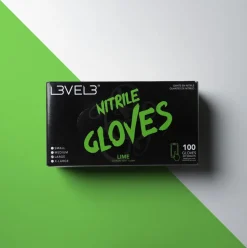 L3VEL3 Lime Medium Professional Nitrile Gloves 100 Pack