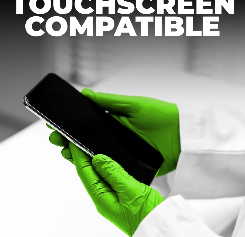 L3VEL3 Lime X-Large Professional Nitrile Gloves 100 Pack