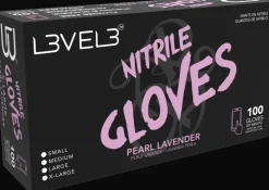 L3VEL3 Pearl Lavender Large Professional Nitrile Gloves 100 Pack