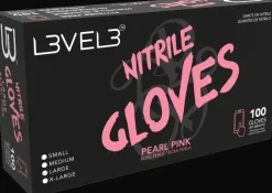 L3VEL3 Pearl Pink Small Professional Nitrile Gloves 100 Pack