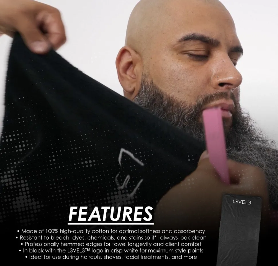 L3VEL3 Premium Shaving Towel 1 Pcs