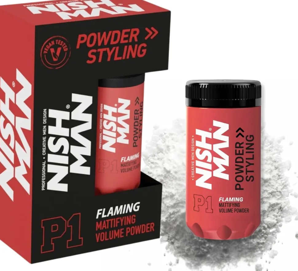 Nishman Hair Styling Powder Wax Flaming 20g