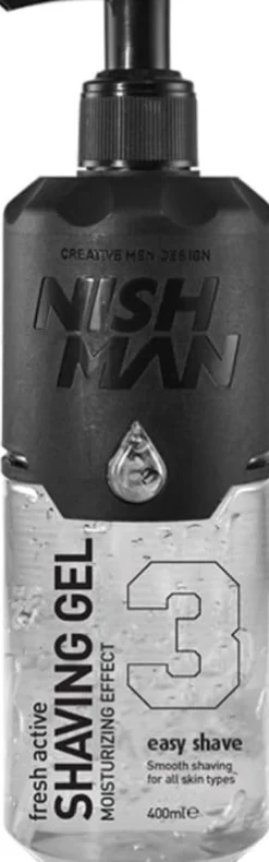 Nishman Shaving Gel 3 Fresh Active Rasiergel Easy Shave 400 ml