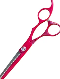 Olivia Garden Cutting scissors 5.75" + Thinner scissors 6" 35 Teeth SilkCut Think Pink 2 (U)