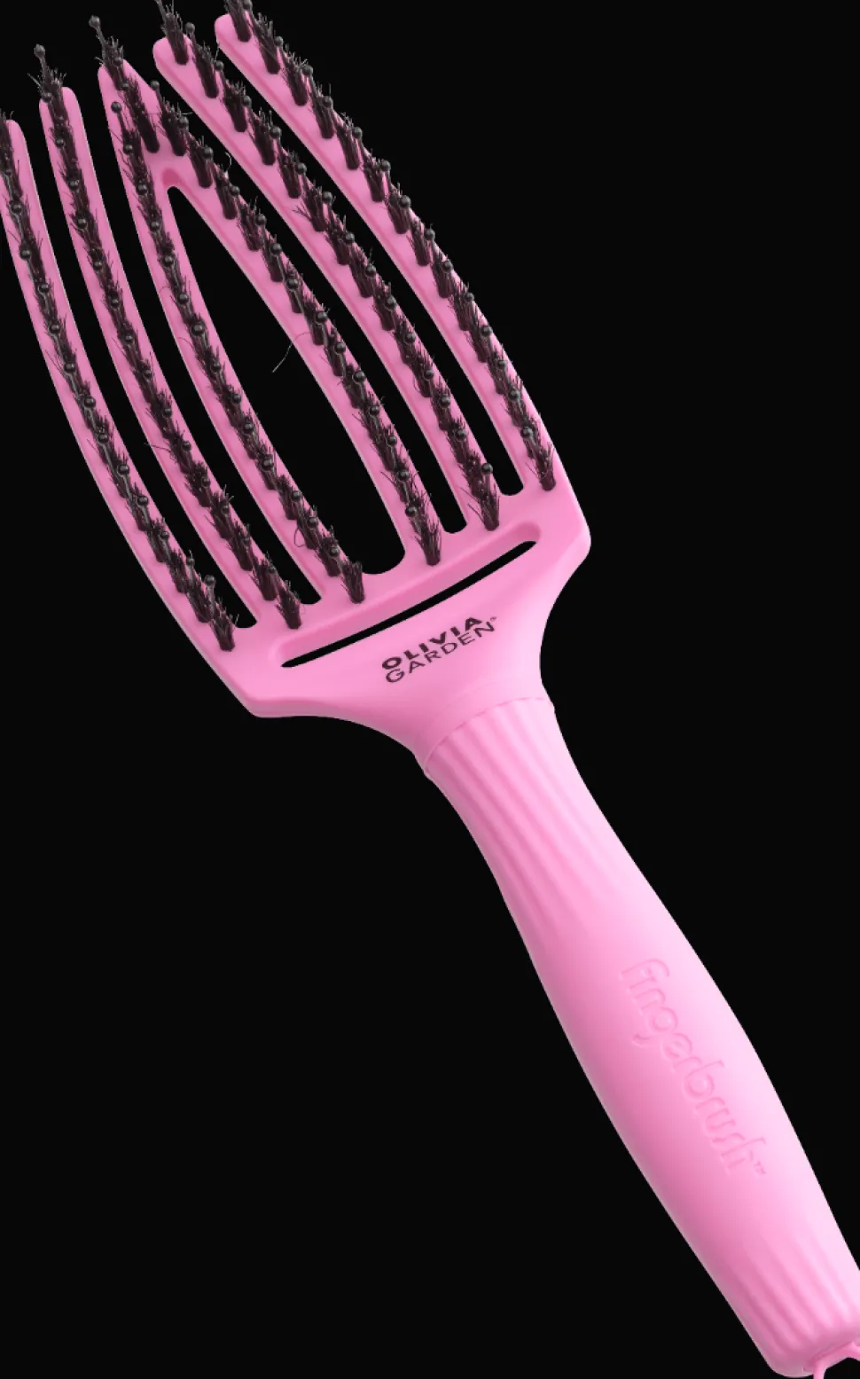 Olivia Garden Fingerbrush Boar & Nylon M Think Pink Pink Tokyo