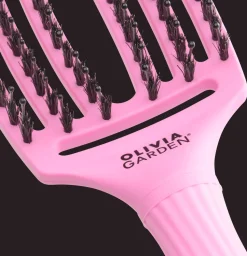 Olivia Garden Fingerbrush Boar & Nylon M Think Pink Pink Tokyo