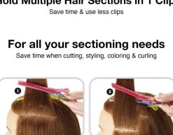 Olivia Garden 2-in-1 Sectioning Double Clip - 2 Pcs