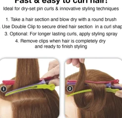 Olivia Garden 2-in-1 Sectioning Double Clip - 2 Pcs