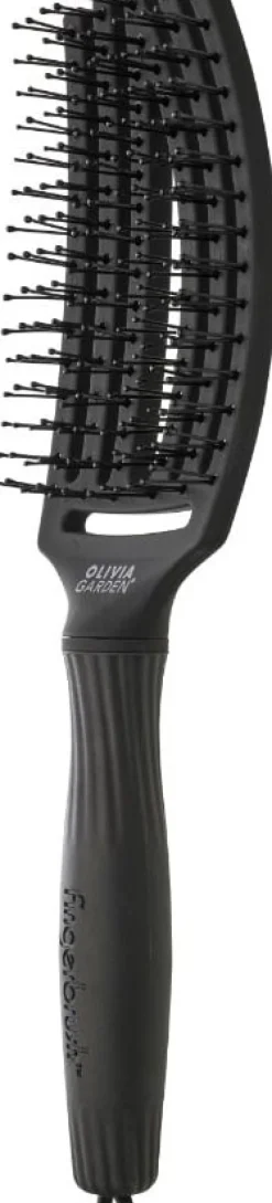 Olivia Garden OG Fingerbrush Care Iconic Double Bristles Black M