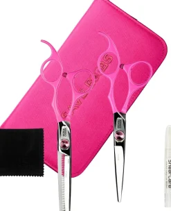 Olivia Garden Silk Cut Think Pink 2er Set 5.75" And 6" Thinner