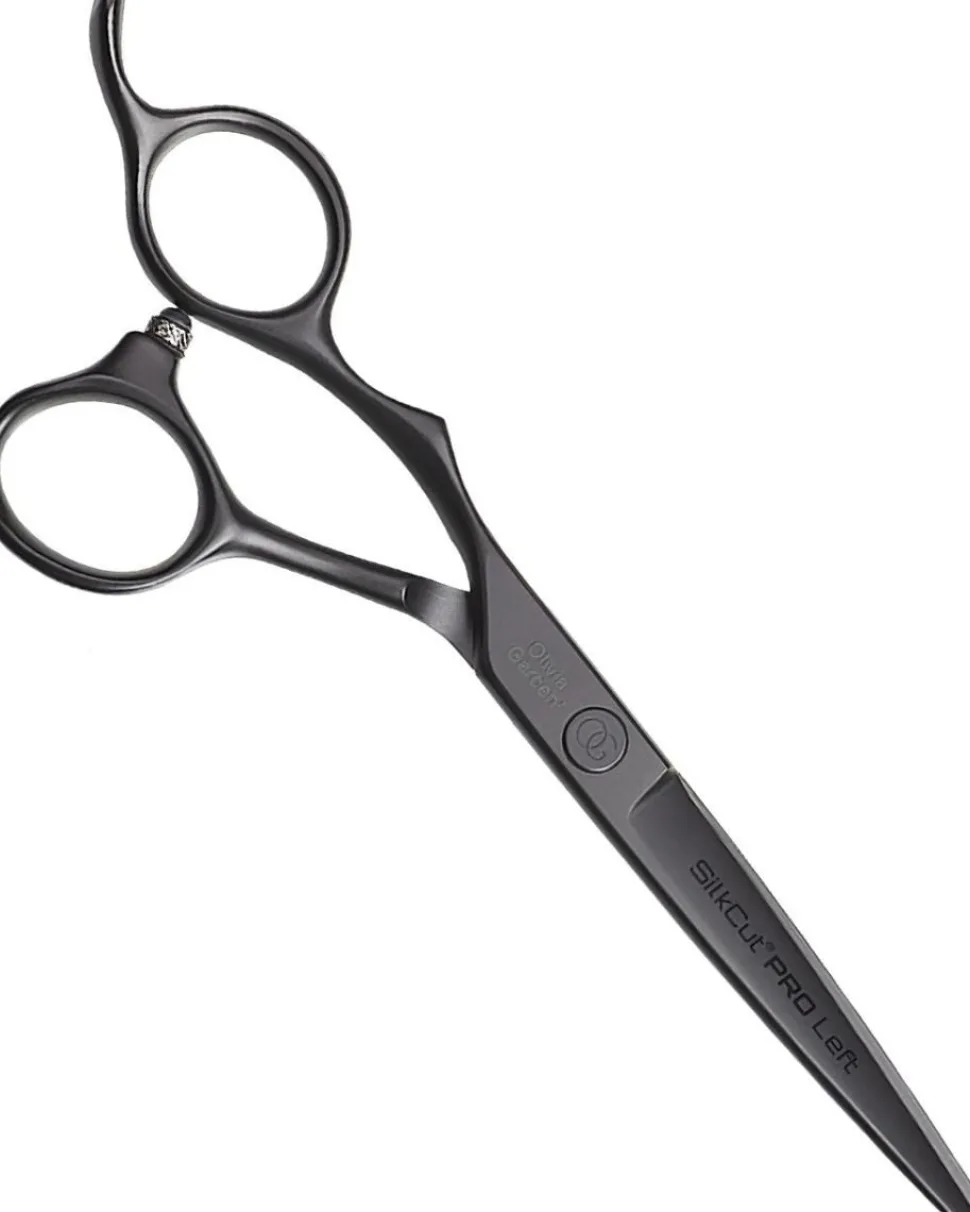 Olivia Garden SilkCut PRO Matt Black 5.75" - Left Handed Scissors