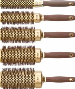 Olivia Garden XL Expert Blowout Speed Wavy Bristles Gold & Brown 65 mm