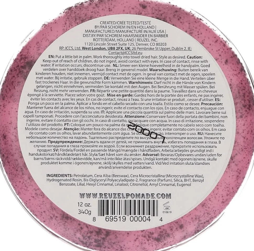 Reuzel Pink Heavy Grease - 340g