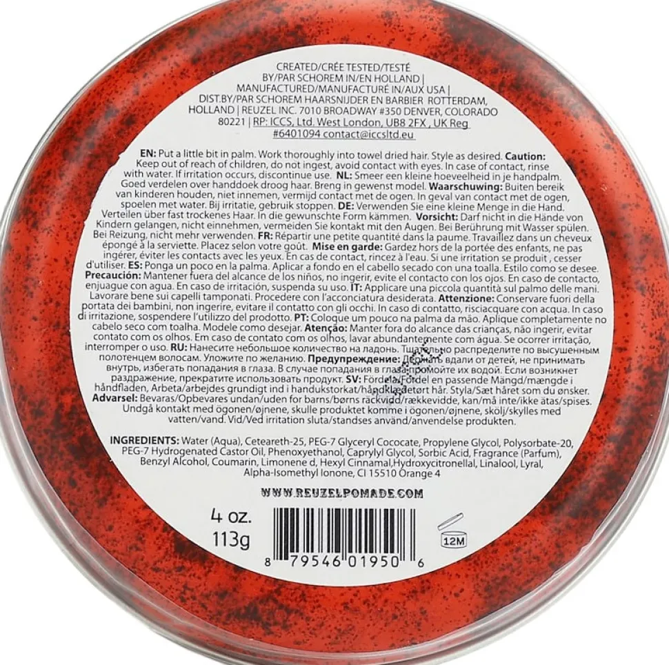 Reuzel Red Pomade Water Soluble - 113g