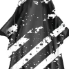 Rovra Barber Cape Splash - Black & White