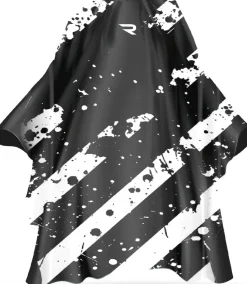 Rovra Barber Cape Splash - Black & White
