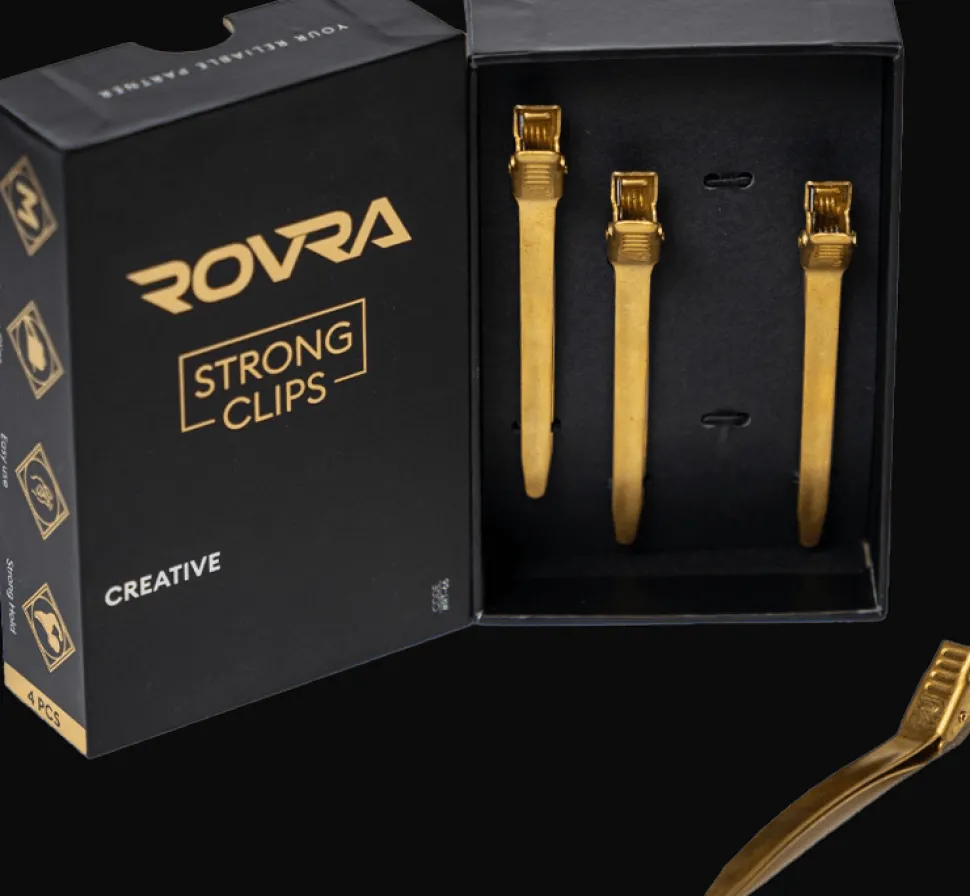 Rovra Set 4 Pcs Hair Clips - Gold