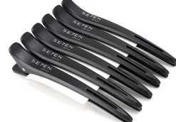 Se7en Styles Black Silicon Clips 6 pcs