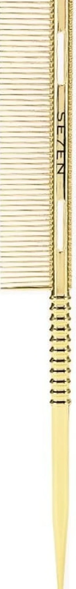 Se7en Styles Gold Metal Tail Comb - 23 cm