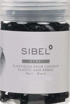 Sibel - Hair Elastics Kyra Black 45 mm - 50 pcs