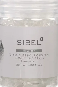 Sibel - Transparent Hair Elastics 20 mm - 500 pcs