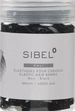 Sibel Black Hair Elastics 40 mm - 250 Pcs