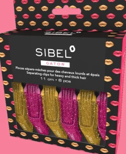 Sibel Gator Clips 6 x 11cm Glossy Lips - 6 Pcs