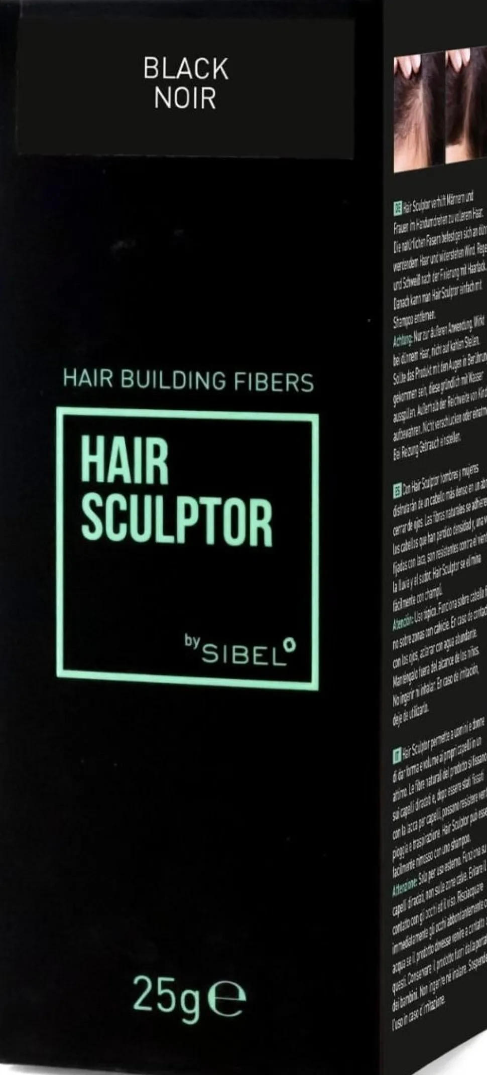 Sibel Hair Sculptor Hair Building Fibers Black 25 g