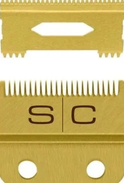 StyleCraft Gold Titanium DLC Fixed Fade Blade with Slim Deep Tooth Cutter