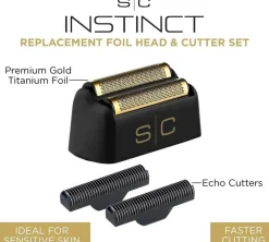 StyleCraft Foils & Cutters Instinct Metal Shaver Black