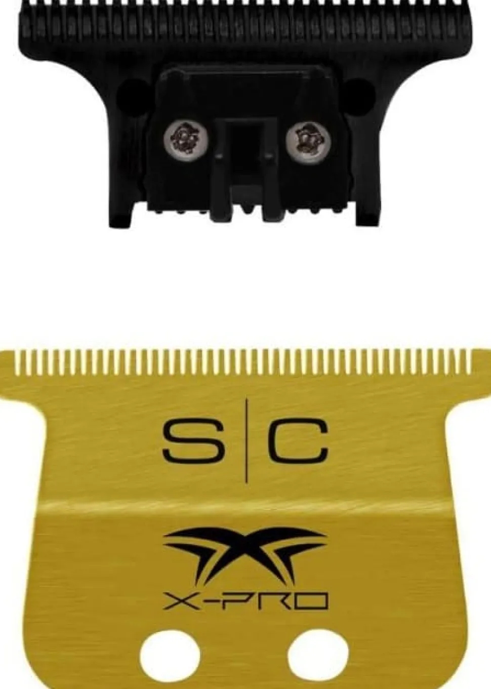 StyleCraft Replacement Fixed Gold Titanium X-Pro Wide Hair Trimmer Blade with The One