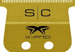 StyleCraft Replacement Fixed Gold Titanium X-Pro Wide Hair Trimmer Blade with The One