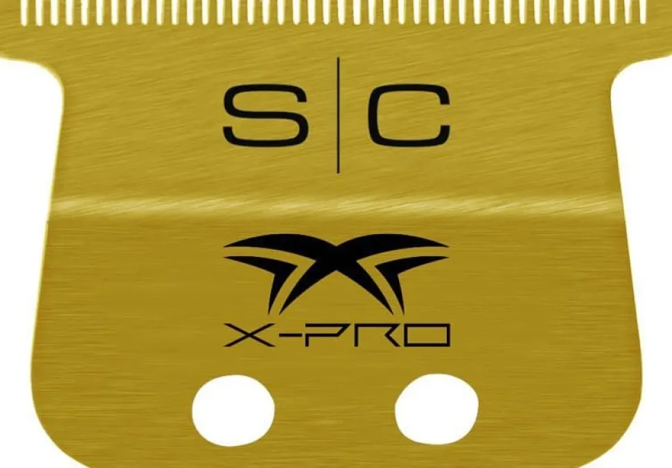 StyleCraft Replacement Fixed Gold Titanium X-Pro Wide Hair Trimmer Blade with The One