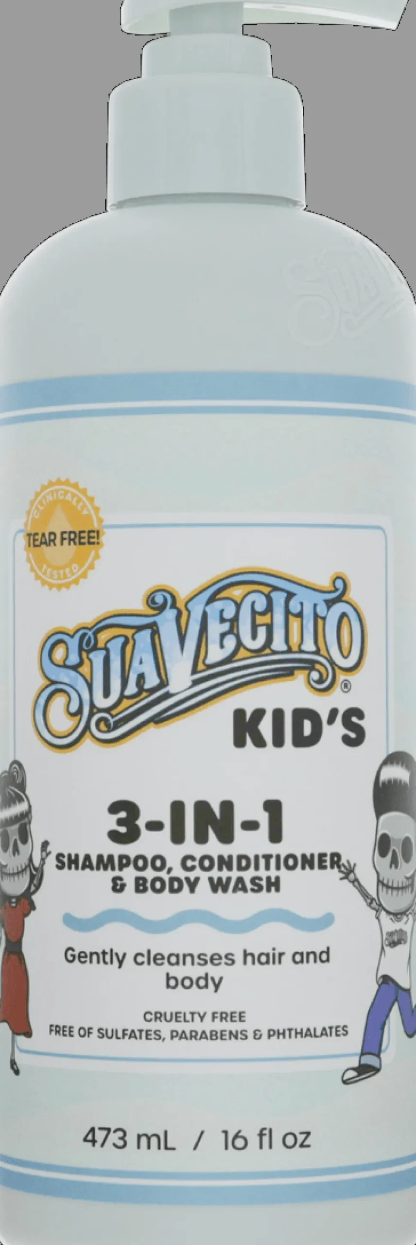 Suavecito Kid’s 3‑in‑1 Shampoo - Conditioner - Body Wash 473 ml
