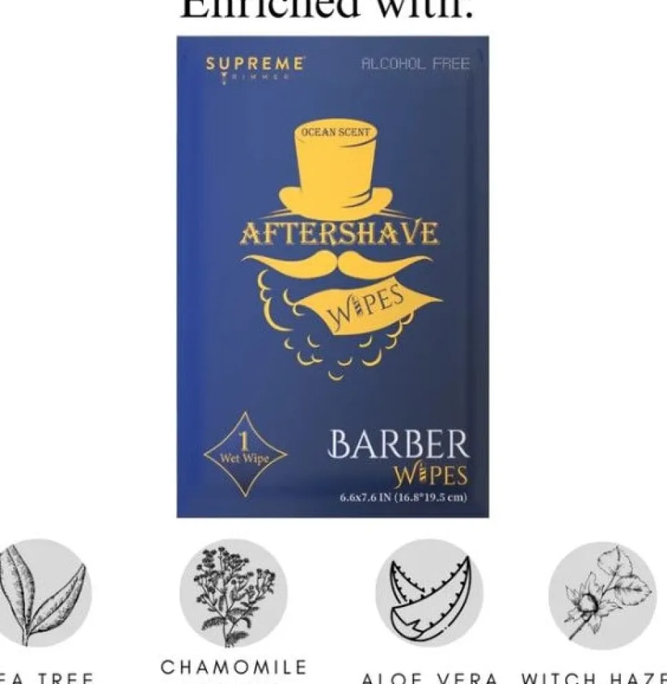 Supreme Trimmer Aftershave Wipes™ 50 Pcs