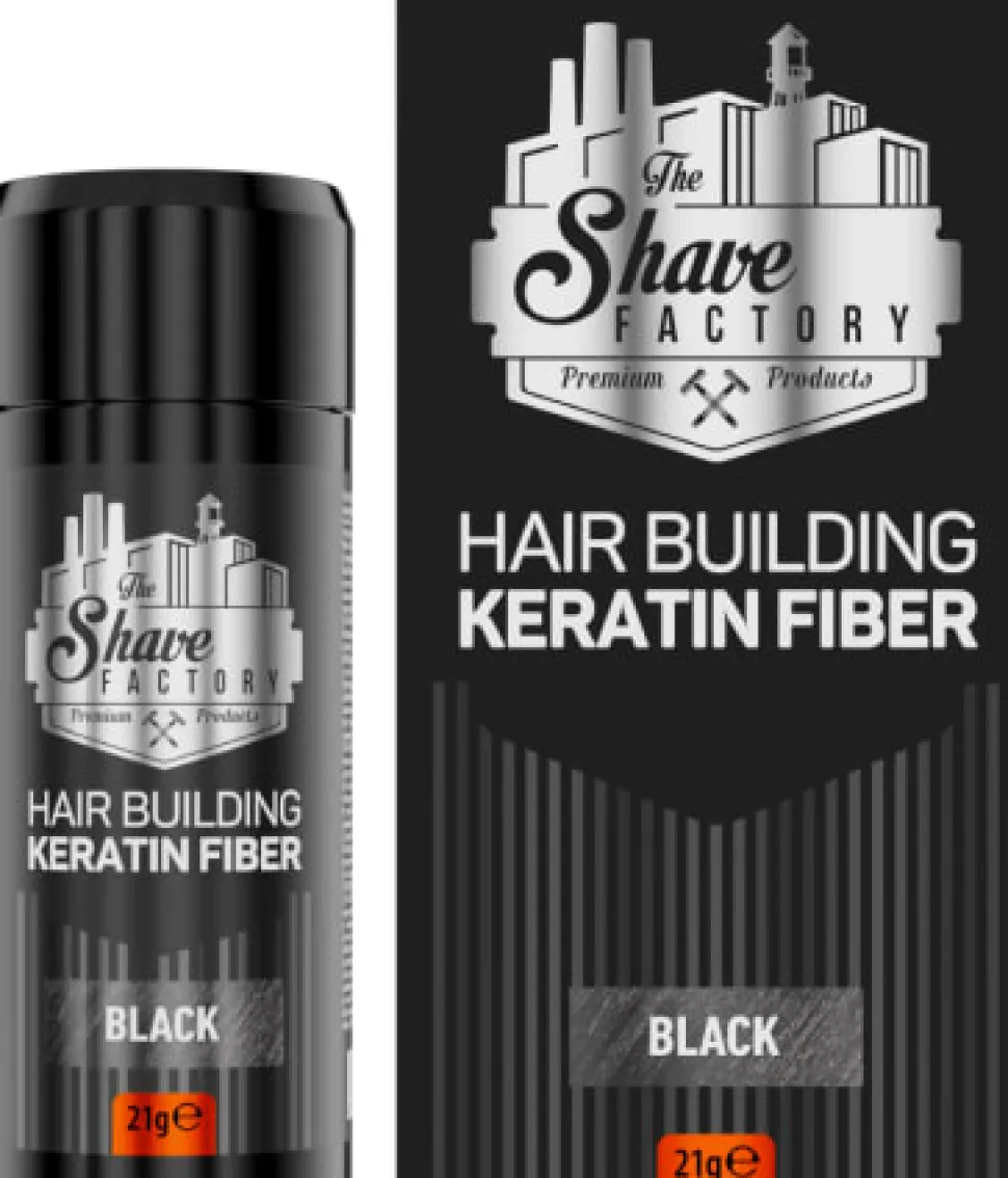 The Shave Factory Hair Building Keratin Fiber Black 21g