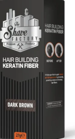 The Shave Factory Hair Building Keratin Fiber Dark Brown 27g