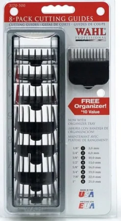 Wahl Professional Black Attachment Combs 8 Pcs