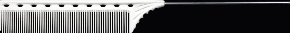YS Park Tail Comb No. 102 White - 220 mm